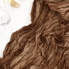 Picture of Socomi Fall Thanksgiving Table Runner Cheesecloth Table Runner Brown Chocolate 120 inch 10FT Boho Rustic Gauze Table Runner for Wedding Party Baby Shower Fall Decor 6pcs