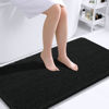 Picture of OLANLY Bathroom Rugs 44x24, Extra Soft Absorbent Chenille Bath Rugs, Rubber Backing Quick Dry, Machine Washable Bath Mats for Bathroom Floor, Tub and Shower, Home Decor Accessories, Black