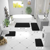 Picture of OLANLY Bathroom Rugs 44x24, Extra Soft Absorbent Chenille Bath Rugs, Rubber Backing Quick Dry, Machine Washable Bath Mats for Bathroom Floor, Tub and Shower, Home Decor Accessories, Black