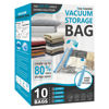 Picture of 10 Pack Vacuum Storage Bags, Space Saver Bags (2 Jumbo/2 Large/3 Medium/3 Small) Compression Storage Bags for Comforters and Blankets, Vacuum Sealer Bags for Clothes Storage, Hand Pump Included