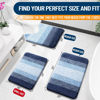 Picture of OLANLY Bathroom Rug Mat 24x16, Extra Soft and Absorbent Microfiber Bath Rugs, Non-Slip Plush Shaggy Bath Carpet, Machine Wash Dry, Bath Mats for Bathroom Floor, Tub and Shower, Navy