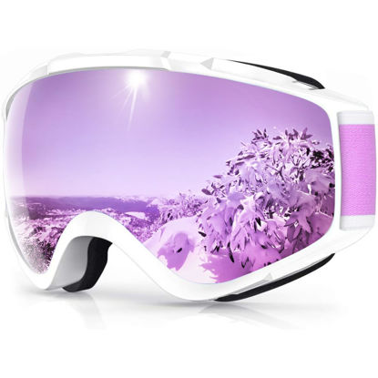 Picture of findway Ski Goggles OTG - Over Glasses Snow/Snowboard Goggles for Men, Women & Youth - 100% UV Protection