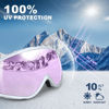 Picture of findway Ski Goggles OTG - Over Glasses Snow/Snowboard Goggles for Men, Women & Youth - 100% UV Protection