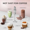 Picture of Zulay Powerful Milk Frother (4 Duracell Batteries Included) - Handheld Milk Frother Wand Drink Mixer for Coffee - Powerful Milk Foamer for Cappuccino, Frappe, Matcha & Coffee Creamer - Quartz