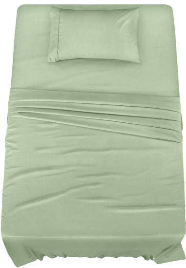Picture of Utopia Bedding Twin XL Sheets - 3 Piece Bedding - Brushed Microfiber - Shrinkage and Fade Resistant - Easy Care (Twin Extra Long Sage)