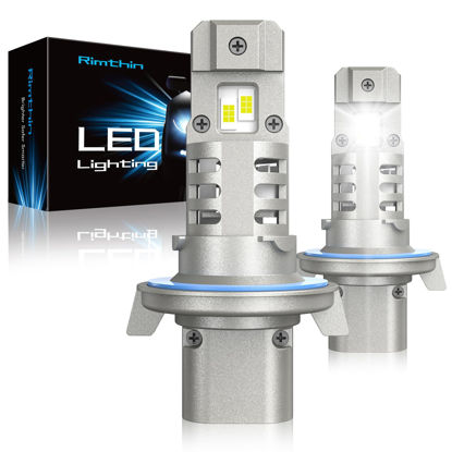 Picture of rimthin H13 Light Bulbs, 9008 Fog light 60W 16000LM Dual Beam, 6000K Cool White, Pack of 2