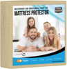 Picture of Utopia Bedding Waterproof Mattress Protector Twin Size, Premium Terry Mattress Cover 200 GSM, Breathable, Fitted Style with Stretchable Pockets (Beige)