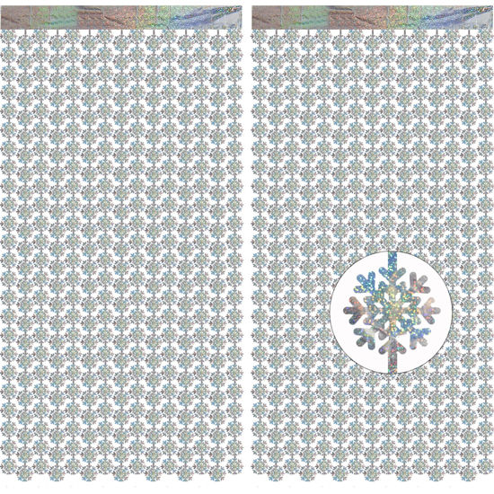 Picture of Silver Snowflake Fringe Curtain - GREATRIL Winter Onederland Streamers Backdrop with Sparkling Snowflake for Christmas Birthdays Party Decoration -3.2ft x 6.5ft - 2 Pack