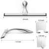 Picture of All-Purpose Stainless Steel Shower Squeegee for Shower Glass Door with 2 Adhesive Hooks, Bathroom Cleaner Tool Household Window Mirror Squeegee for Glass Doors, Cleaning Tile Wall, Car, 14 Inch Silver
