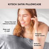 Picture of Kitsch Satin Pillowcase with Zipper for Hair and Skin, Softer Than Silk Pillow Cases, 2 Pack Cooling Pillow Covers, Machine Washable, Wrinkle-Free Satin King Size Pillow Cases Set of 2, 19x36 Charcoal