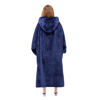 Picture of Waitu Wearable Blanket Sweatshirt Gifts for Women and Men, Warm and Cozy Giant Blanket Hoodie, Thick Flannel Blanket with Sleeves and Giant Pocket - Navy