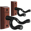 Picture of Onmiwod Guitar Wall Mount 2 Pack, Carbonized Red Hardwood Guitar Hanger, U-Shaped Guitar Wall Hanger Mount, Guitar Holder Wall Hook for Acoustic, Electric Guitar, Banjo, Bass, Gift for Men Boy