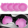 Picture of SINGARO Car Cup Holder Coaster, Silicone Cup Holder Insert, Universal Non-Slip Cup Holders, Car Accessories Interior for Women and Man 4 Pack Pink