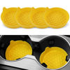 Picture of SINGARO Car Cup Holder Coaster, Silicone Cup Holder Insert, Universal Non-Slip Cup Holders, Car Accessories Interior for Women and Man 4 Pack Yellow