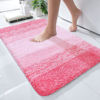 Picture of OLANLY Bathroom Rug Mat 24x16, Extra Soft and Absorbent Microfiber Bath Rugs, Non-Slip Plush Shaggy Bath Carpet, Machine Wash Dry, Bath Mats for Bathroom Floor, Tub and Shower, Pink