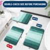 Picture of OLANLY Luxury Toilet Rugs U-Shaped 24x20, Extra Soft and Absorbent Microfiber Bathroom Rugs, Non-Slip Plush Shaggy Bath Mat, Machine Wash Dry, Contour Bathroom Mats for Toilet Base, Blackish Green