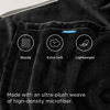Picture of Bedsure Fleece Bed Blankets Full Size Black - Soft Lightweight Plush Fuzzy Cozy Luxury Blanket Microfiber, 84x90 inches