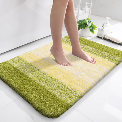 Picture of OLANLY Bathroom Rugs Mat 36x24, Extra Soft Absorbent Microfiber Bath Rugs, Rubber Backing, Quick Dry, Machine Washable Bath Mats for Bathroom Floor, Tub, Shower and Home Decor Accessories, Olive Green
