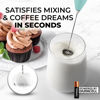 Picture of Zulay Powerful Milk Frother (4 Duracell Batteries Included) - Handheld Milk Frother Wand Drink Mixer for Coffee - Powerful Milk Foamer for Cappuccino, Frappe, Matcha & Coffee Creamer - Fresh Mint