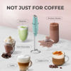 Picture of Zulay Powerful Milk Frother (4 Duracell Batteries Included) - Handheld Milk Frother Wand Drink Mixer for Coffee - Powerful Milk Foamer for Cappuccino, Frappe, Matcha & Coffee Creamer - Fresh Mint