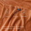 Picture of Bedsure Fleece Blanket Twin Size Burnt Orange - 300GSM Lightweight Plush Fuzzy Cozy Soft Warm Blanket for Bed, Sofa, Couch, Travel, Camping, 60x80 inches