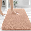 Picture of OLANLY Bathroom Rugs 30x20, Extra Soft Absorbent Chenille Bath Rugs, Rubber Backing Quick Dry, Machine Washable Bath Mats for Bathroom Floor, Tub and Shower, Home Decor Accessories, Peach