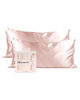 Picture of Kitsch Satin Pillowcase with Zipper for Hair and Skin, Softer Than Silk Pillow Cases, 2 Pack Cooling Pillow Covers, Machine Washable, Wrinkle-Free Satin King Size Pillow Cases Set of 2, 19"x36", Blush