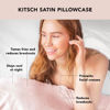 Picture of Kitsch Satin Pillowcase with Zipper for Hair and Skin, Softer Than Silk Pillow Cases, 2 Pack Cooling Pillow Covers, Machine Washable, Wrinkle-Free Satin King Size Pillow Cases Set of 2, 19"x36", Blush