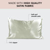 Picture of Kitsch Satin Pillowcase with Zipper for Hair & Skin, Softer Than Silk Pillow Cases Queen, Smooth Pillow Covers, Machine Washable, Wrinkle-Free, Cooling Satin Pillow Cases Standard Size 19"x26" (Sage)