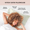 Picture of Kitsch Satin Pillowcase with Zipper for Hair & Skin, Softer Than Silk Pillow Cases Queen, Smooth Pillow Covers, Machine Washable, Wrinkle-Free, Cooling Satin Pillow Cases Standard Size 19"x26" (Sage)