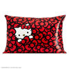 Picture of Kitsch Hello Kitty Satin Pillowcase with Zipper for Hair Skin Softer Than Silk Pillow Cases Queen Pillow Covers, Machine Washable Wrinkle-Free Pillow Cases Standard Size, Kitty Bathes In A Sea Of Bows