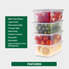 Picture of Freshware Food Storage Containers [50 Set] 34 oz Plastic Deli Containers with Lids, Slime, Soup, Meal Prep Containers, BPA Free, Stackable, Leakproof, Microwave, Dishwasher and Freezer Safe