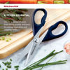Picture of KitchenAid All Purpose Stainless Steel Kitchen Shears with Protective Sheath for Everyday Use, Comfort Grip Handle, Dishwasher Safe, 8.72 Inch, Ink Blue