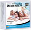 Picture of Utopia Bedding Waterproof Mattress Protector Short Queen Size, Premium Terry Mattress Cover 200 GSM, Breathable, Fitted Style with Stretchable Pockets (White)