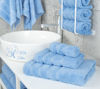Picture of American Soft Linen Premium 3 Piece Towel Set, 1 Bath Towel 1 Hand Towel 1 Washcloth, 100% Cotton Turkish Towels for Bathroom, Sky Blue Towel Set