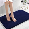 Picture of OLANLY Bathroom Rugs 24x16, Extra Soft Absorbent Chenille Bath Rugs, Rubber Backing Quick Dry, Machine Washable Bath Mats for Bathroom Floor, Tub and Shower, Home Decor Accessories, Navy