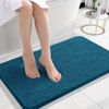 Picture of OLANLY Bathroom Rugs 24x16, Extra Soft Absorbent Chenille Bath Rugs, Rubber Backing Quick Dry, Machine Washable Bath Mats for Bathroom Floor, Tub and Shower, Home Decor Accessories, Peacock Blue