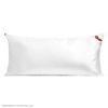 Picture of Kitsch Hello Kitty Satin Pillowcase with Zipper for Hair, Softer Than Silk Pillow Cases King, Cooling Pillow Covers, Machine Washable Wrinkle-Free, Satin Pillow Cases King 19x36, Solid Ivory Kitty Bow