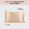 Picture of Kitsch Satin Pillowcase with Zipper for Hair and Skin, Softer Than Silk Pillow Cases King, Cooling Pillow Covers, Machine Washable, Wrinkle-Free, Smooth Satin Pillow Cases King Size 19"x36", Champagne