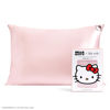 Picture of Kitsch Hello Kitty Satin Pillowcase with Zipper for Hair Skin, Softer Than Silk Pillow Cases, Queen Pillow Covers, Machine Washable Wrinkle-Free Satin Pillow Cases Standard Size, Solid Pink Kitty Face