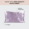 Picture of Kitsch Satin Pillowcase with Zipper for Hair & Skin, Softer Than Silk Pillow Cases Queen, Smooth Pillow Covers, Machine Washable, Wrinkle-Free, Cooling Satin Pillow Cases Standard Size 19x26, Lavender