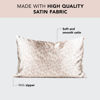 Picture of Kitsch Satin Pillowcase with Zipper for Hair and Skin, Softer Than Silk Pillow Cases, 2 Pack Cooling Pillow Covers, Machine Washable, Wrinkle-Free Satin King Size Pillow Cases Set of 2 19"x36" Leopard