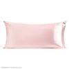 Picture of Kitsch Hello Kitty Satin Pillowcase with Zipper for Hair, Softer Than Silk Pillow Cases King, Cooling Pillow Covers, Machine Washable Wrinkle-Free, Satin Pillow Cases King 19x36, Solid Pink Kitty Face