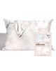 Picture of Kitsch Satin Pillowcase with Zipper for Hair & Skin, Softer Than Silk Pillow Cases Queen, Smooth Pillow Covers, Machine Washable, Wrinkle-Free, Cooling Satin Pillow Cases Standard Size 19"x26", Marble