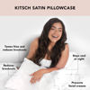 Picture of Kitsch Satin Pillowcase with Zipper for Hair & Skin, Softer Than Silk Pillow Cases Queen, Smooth Pillow Covers, Machine Washable, Wrinkle-Free, Cooling Satin Pillow Cases Standard Size 19"x26", Marble