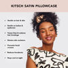 Picture of Kitsch Satin Pillowcase with Zipper for Hair & Skin, Softer Than Silk Pillow Cases Queen, Smooth Pillow Covers, Machine Washable, Wrinkle-Free, Cooling Satin Pillow Cases Standard Size 19"x26" (Heart)
