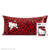 Picture of Kitsch Hello Kitty Satin Pillowcase with Zipper for Hair, Softer Than Silk Pillow Cases King, Cooling Pillow Covers Machine Washable Wrinkle-Free Satin Pillow Cases King, Kitty Bathes in a Sea of Bows