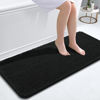 Picture of OLANLY Bathroom Rugs 47x20, Extra Soft Absorbent Chenille Bath Rugs, Rubber Backing Quick Dry, Machine Washable Bath Mats for Bathroom Floor, Tub and Shower, Home Decor Accessories, Black