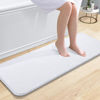 Picture of OLANLY Bathroom Rugs 47x17, Extra Soft Absorbent Chenille Bath Rugs, Rubber Backing Quick Dry, Machine Washable Bath Mats for Bathroom Floor, Tub and Shower, Home Decor Accessories, White