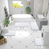 Picture of OLANLY Bathroom Rugs 59x20, Extra Soft Absorbent Chenille Bath Rugs, Rubber Backing Quick Dry, Machine Washable Bath Mats for Bathroom Floor, Tub and Shower, Home Decor Accessories, White